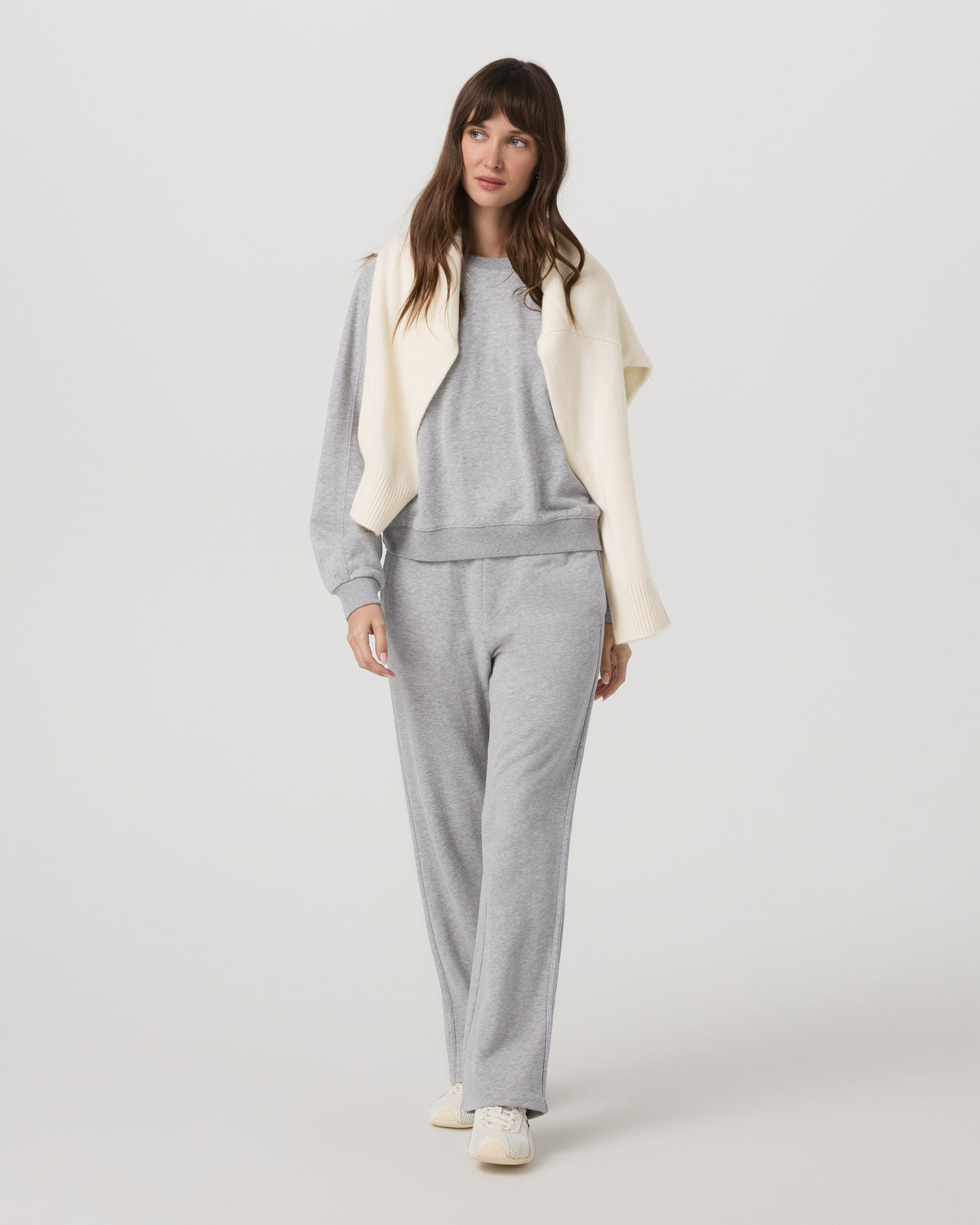 Sedona Seams Crew Women's Light Heather Grey Sweatshirt | Vuori shop - US 1086