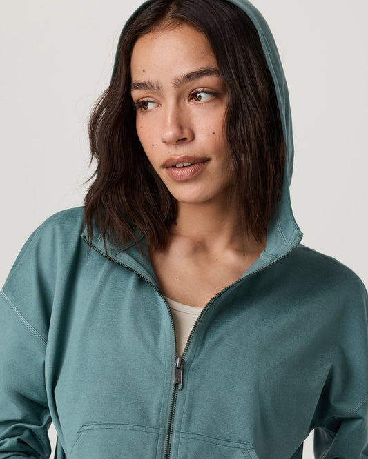Halo Full Zip Hoodie Women's Bluegrass Heather Hoodie | Vuori onsale - US 8195