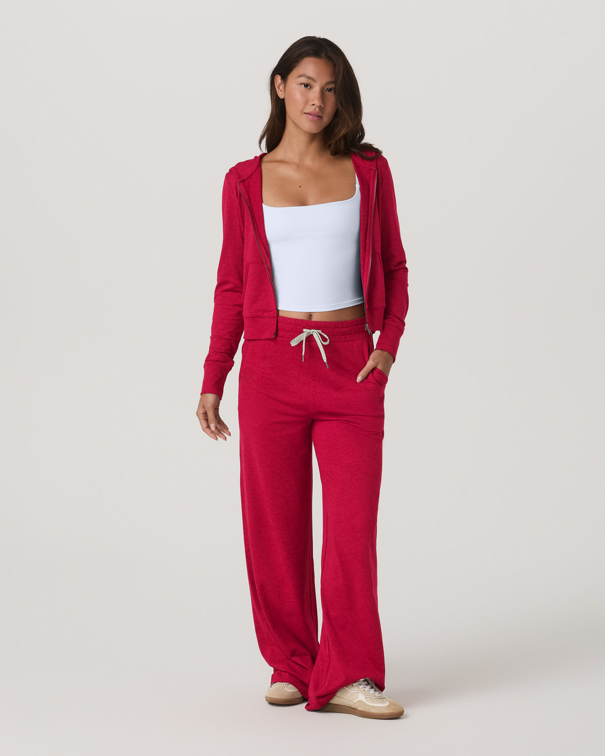 Halo Mini FZ Hoodie Women's Strawberry Heather Hoodie | Vuori online - US 2342