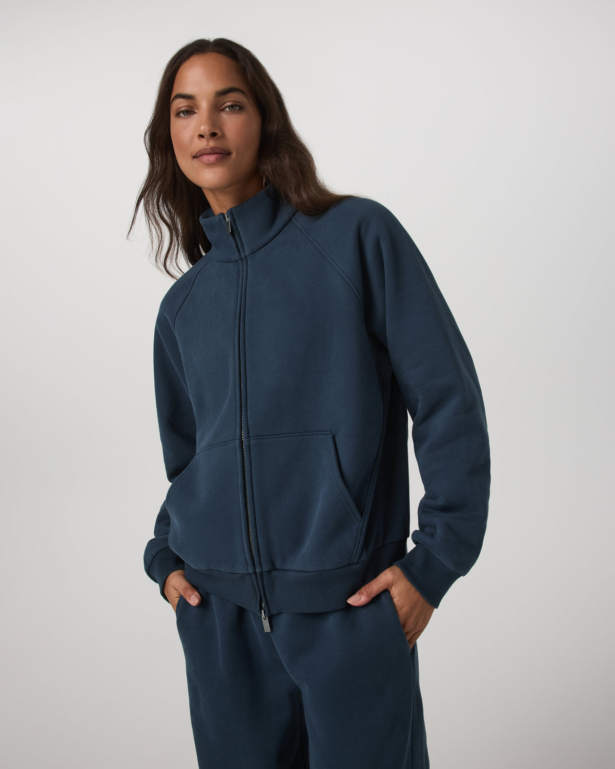Restore Double Zip Sweatshirt Ocean Blue Full-Zip Fleece | Vuori outlet - US 6773