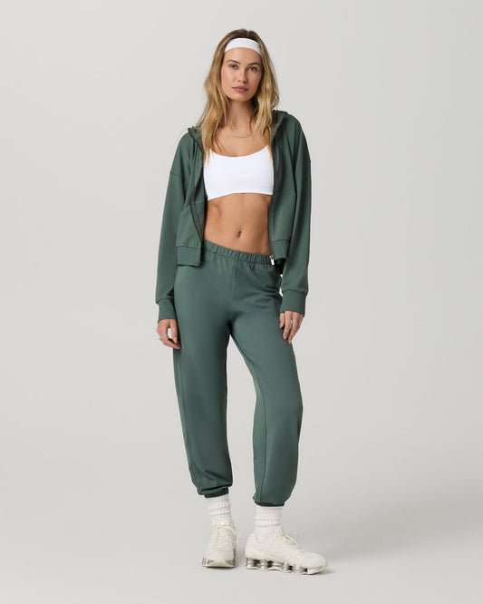 Halo Modern Full Zip Hoodie Women's Agate Green Hoodie | Vuori shop - US 5393