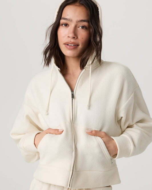 Beach Fleece Zip Up Women's Natural Full-Zip Hoodie | Vuori outlet - US 2077