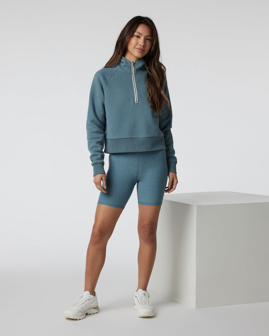 Restore Half Zip Hoodie Women's Smoke Blue Hoodie | Vuori onsale - US 9221