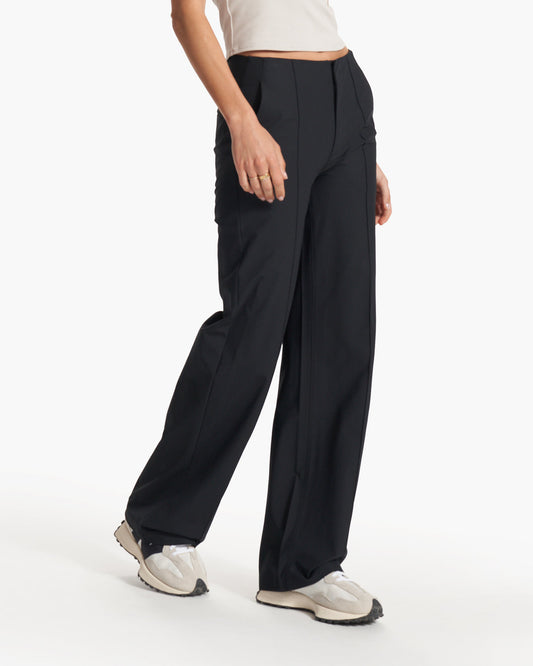 Women's Meta Wideleg Black Tailored Pants | Vuori for sale - US 9899