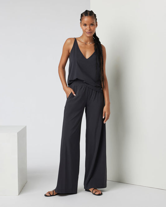 Villa Wideleg - Long Black Tall Wide Leg Pants | Vuori online - US 5070