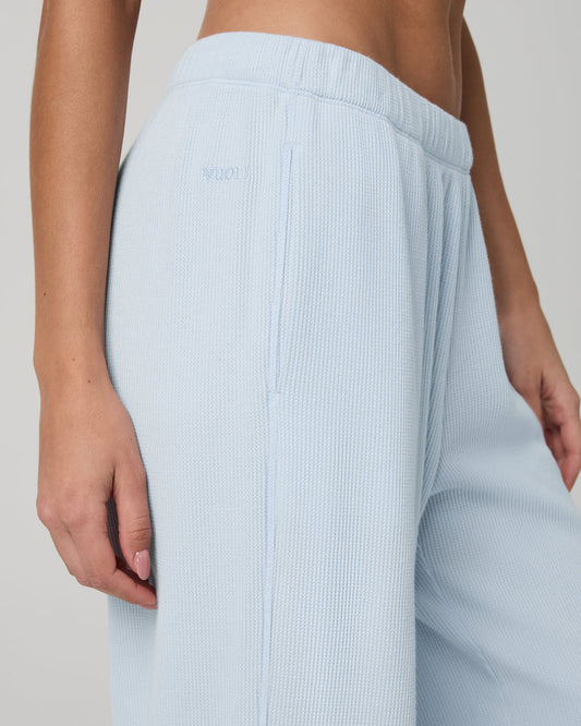 Waffle Wideleg Pant Women's Soft Sky Waffle Knit Pants | Vuori for sale - US 9665