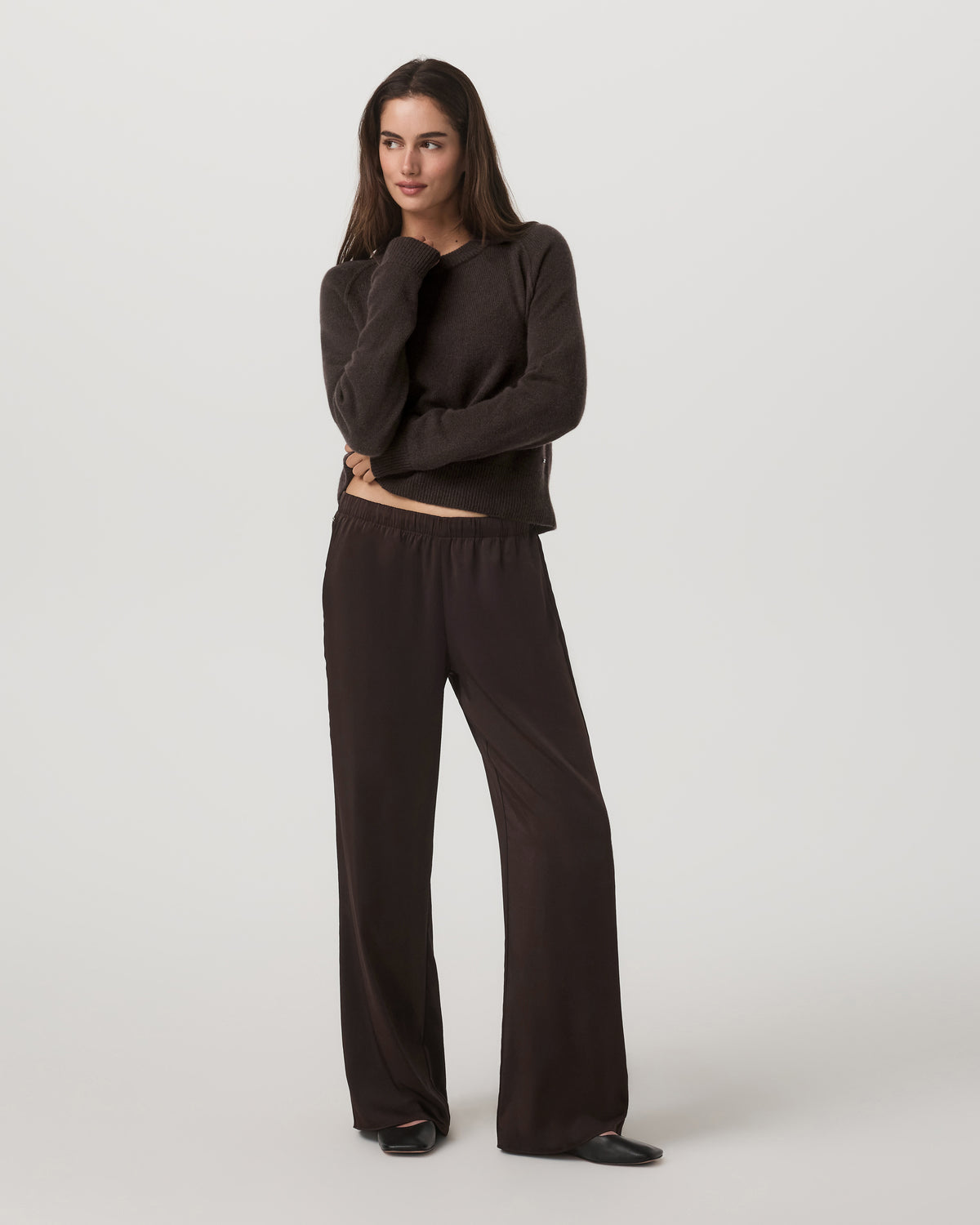 Nova Satin Wideleg Pant Women's Dark Java Pants | Vuori onsale - US 6723