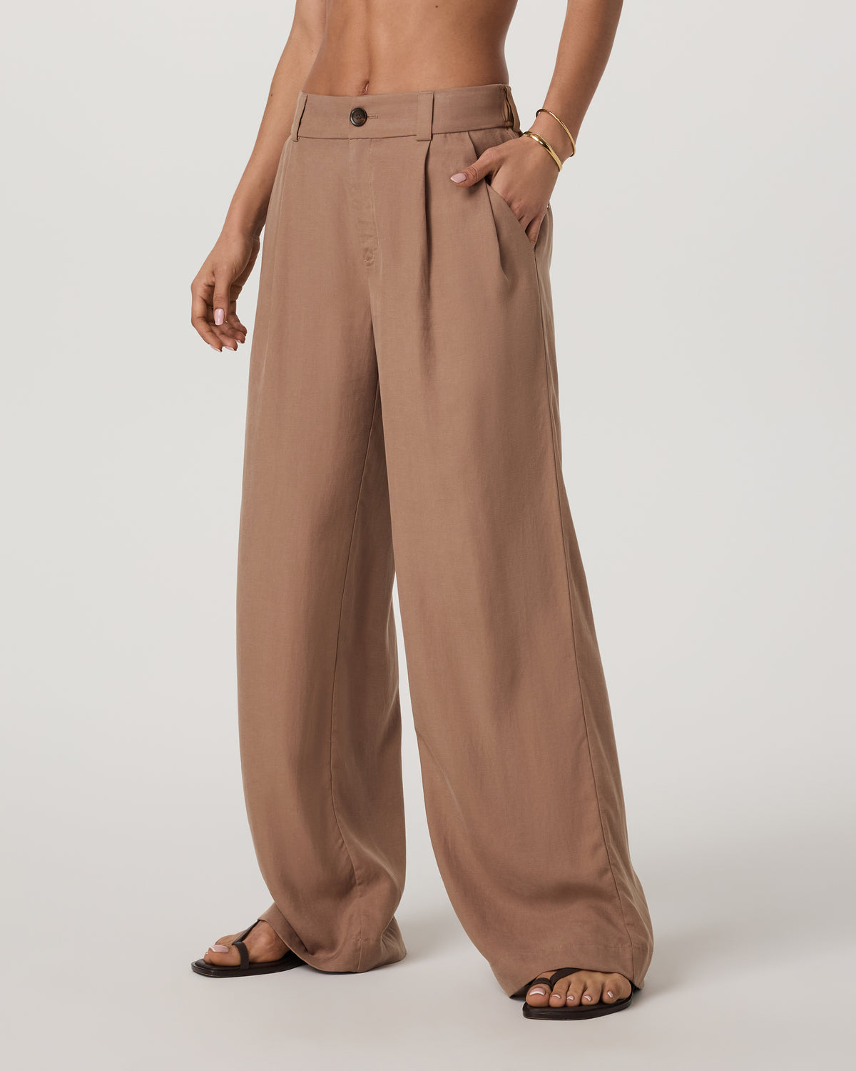 Trestles Twill Wideleg Women's Nutmeg Trouser Pants | Vuori discount - US 6977