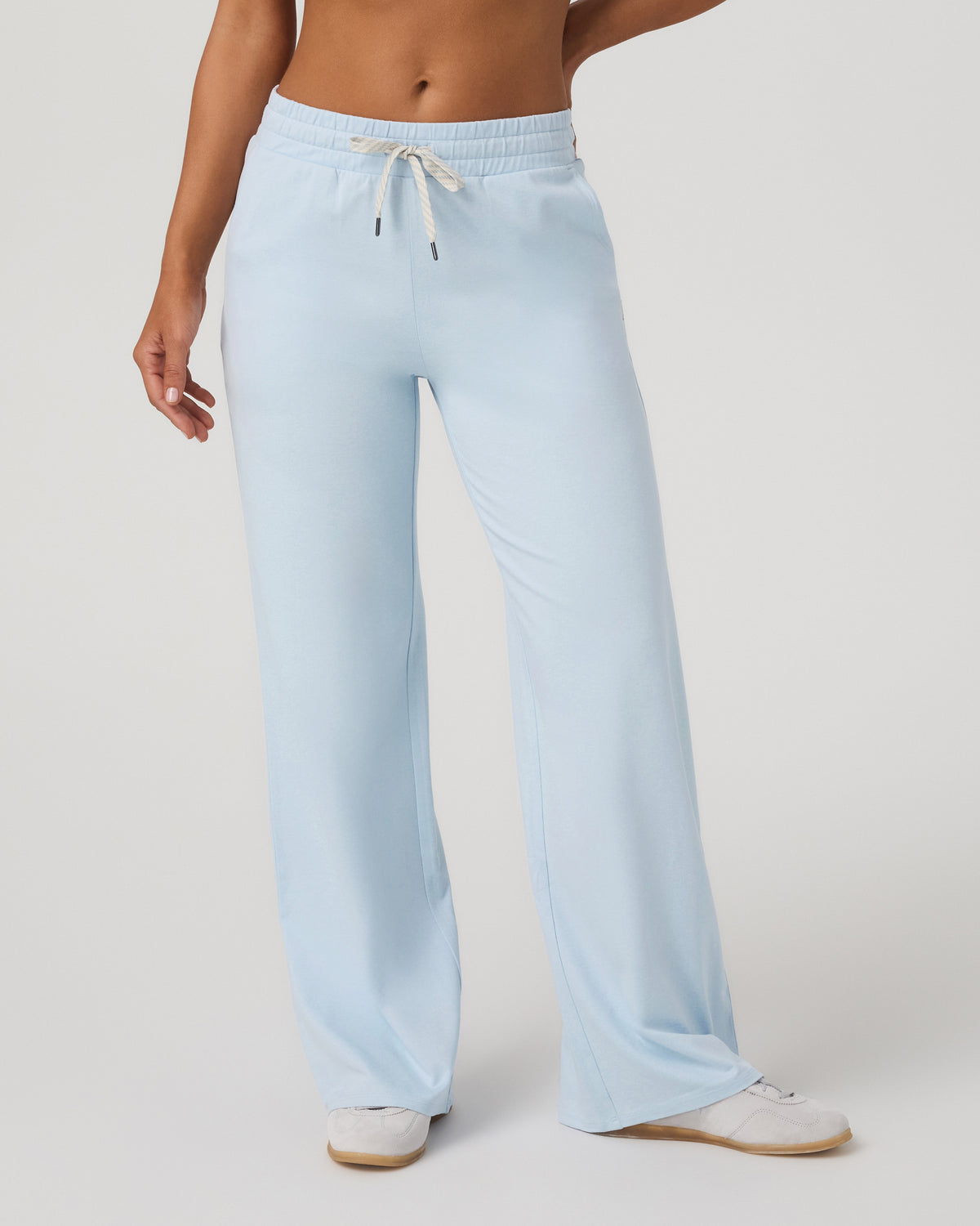 Halo Essential Wideleg Women's Soft Sky Heather Pants | Vuori for sale - US 4974