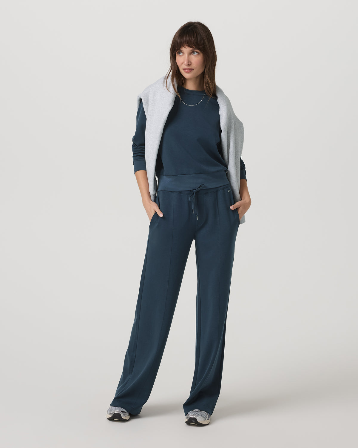 Compose Wideleg Pant Women's Ocean Blue Relaxed Pants | Vuori sale - US 2678