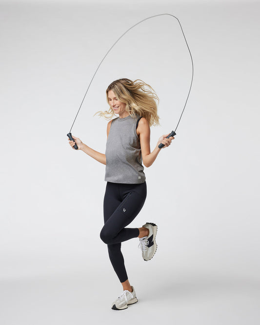 Energy Top Long Heather Grey Performance Tank Top | Vuori for sale - US 8286