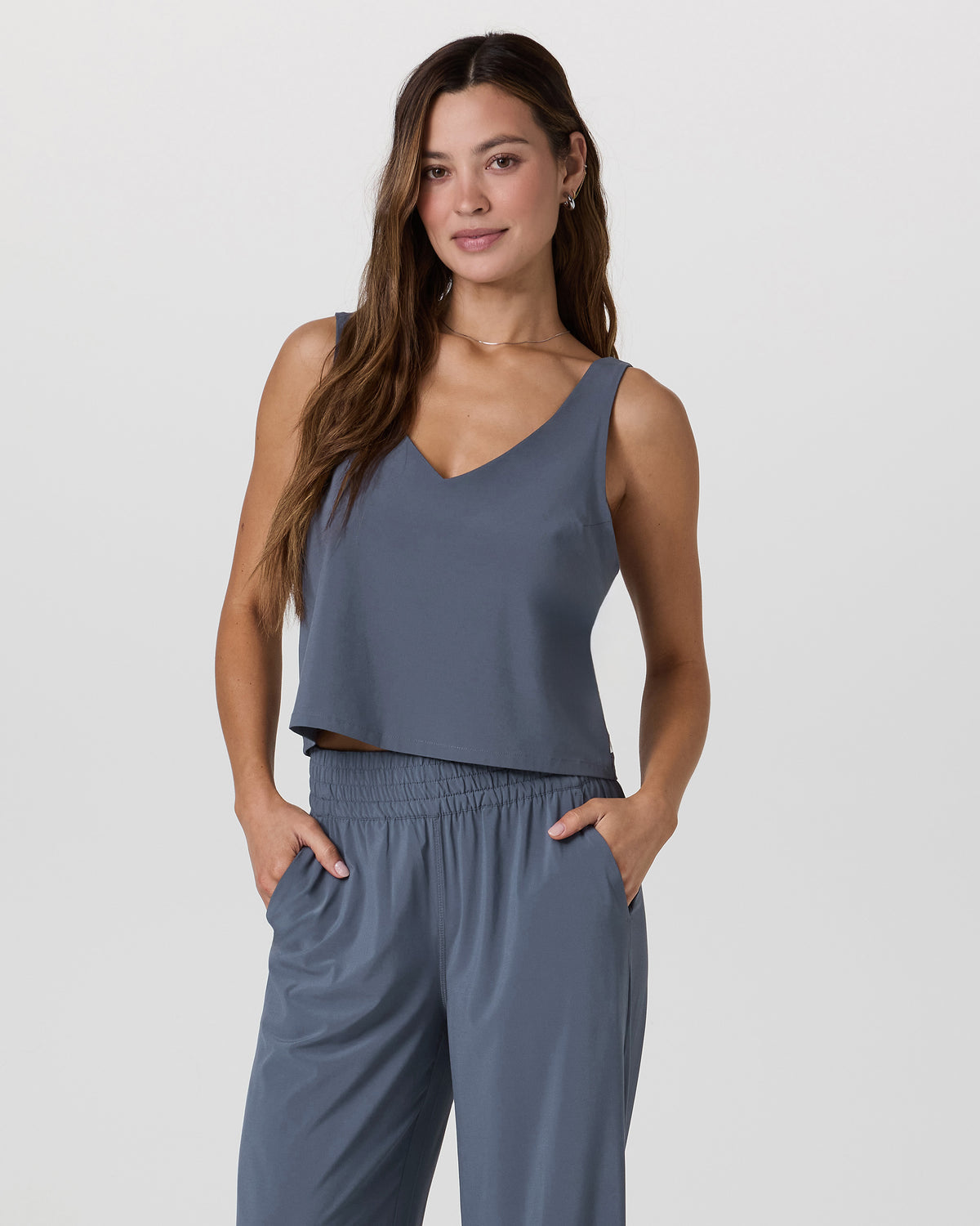 Villa Cropped Tank Azure | Vuori onsale - US 9052