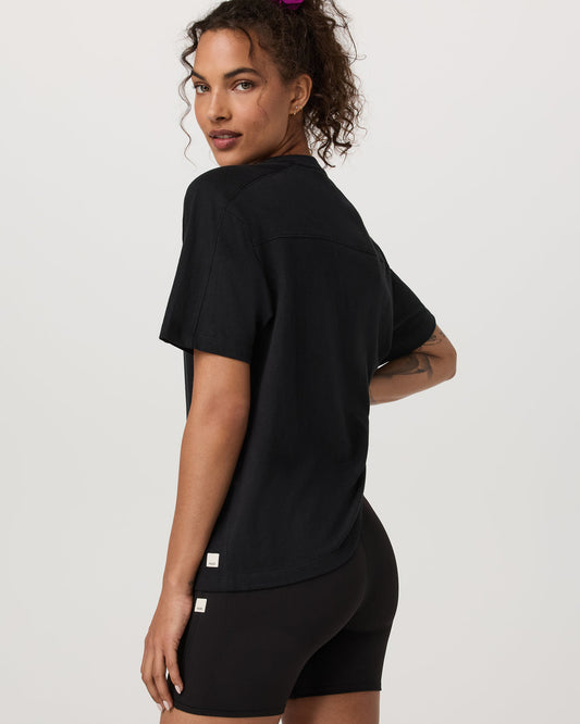 Short Sleeve Heavyweight Oversized Cotton Tee Black | Vuori discount - US 3850