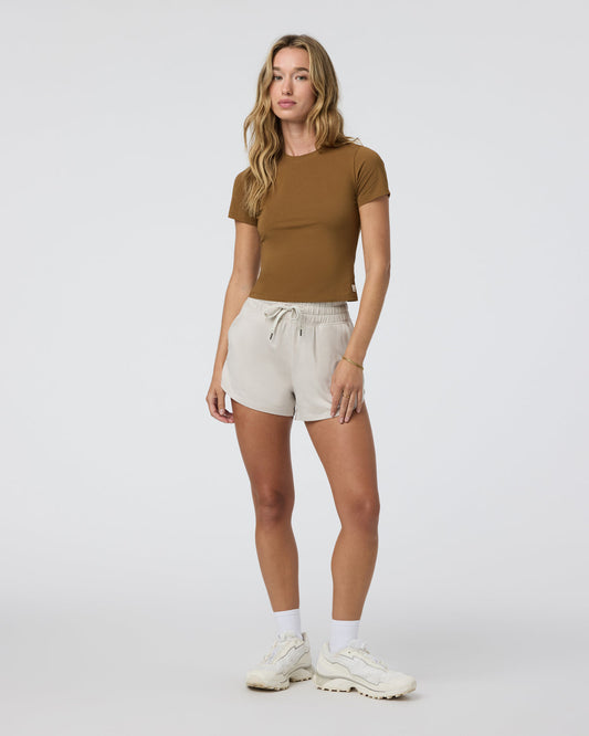 Feather Baby Tee Women's Rum Fitted Tee | Vuori for sale - US 7754