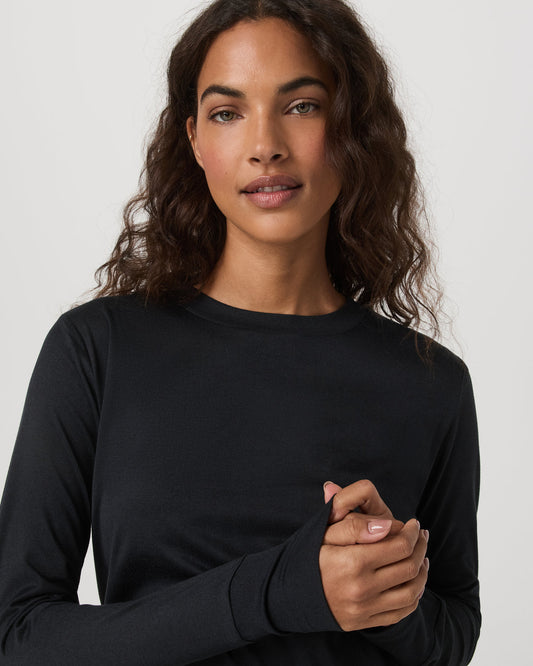 Daydream Crew Lightweight Black Long Sleeve Shirt | Vuori shop - US 9284