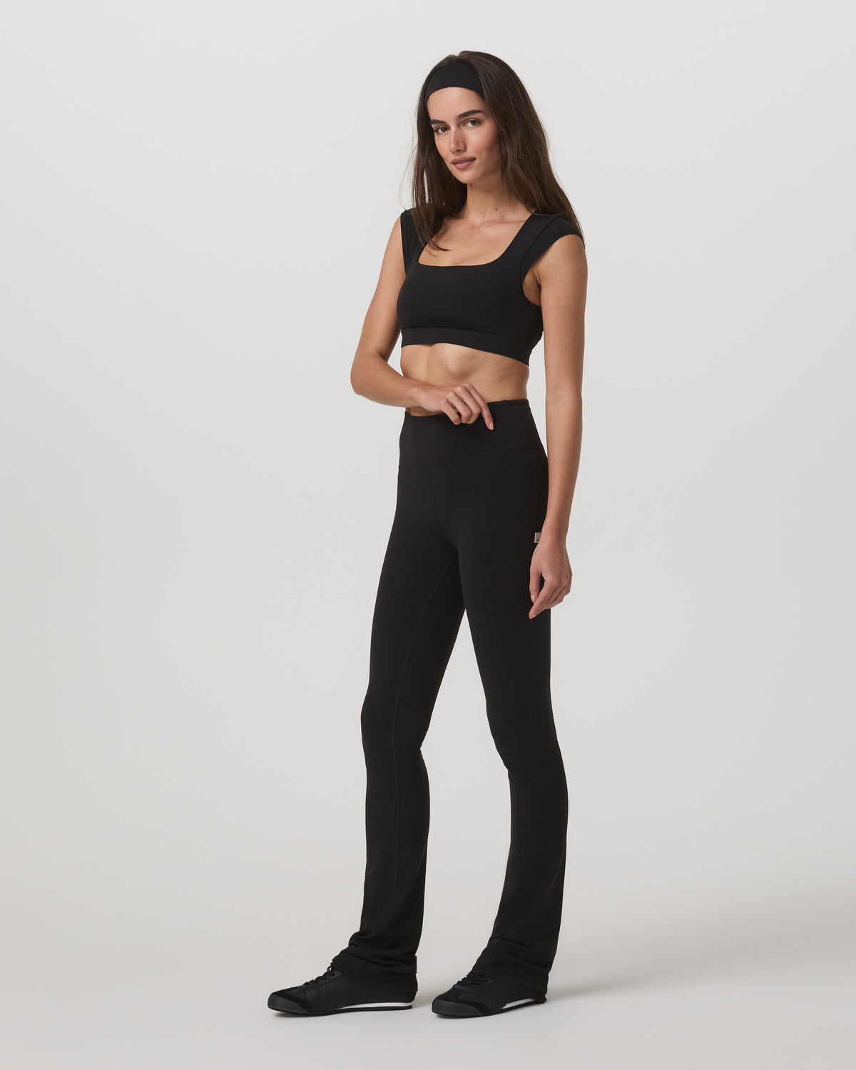 Vuori AllTheForm™ Short Sleeve Bra Women's Black Sports Bra | Vuori discount - US 6640