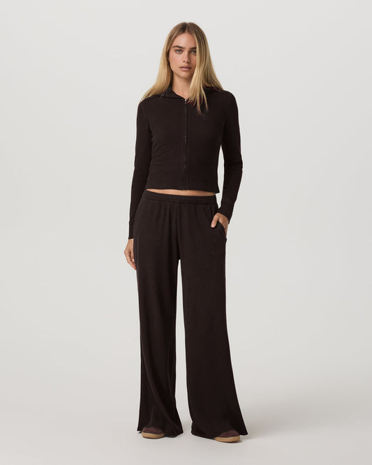 Waffle Wideleg Pant Women's Dark Java Waffle Knit Pants | Vuori onsale - US 9049