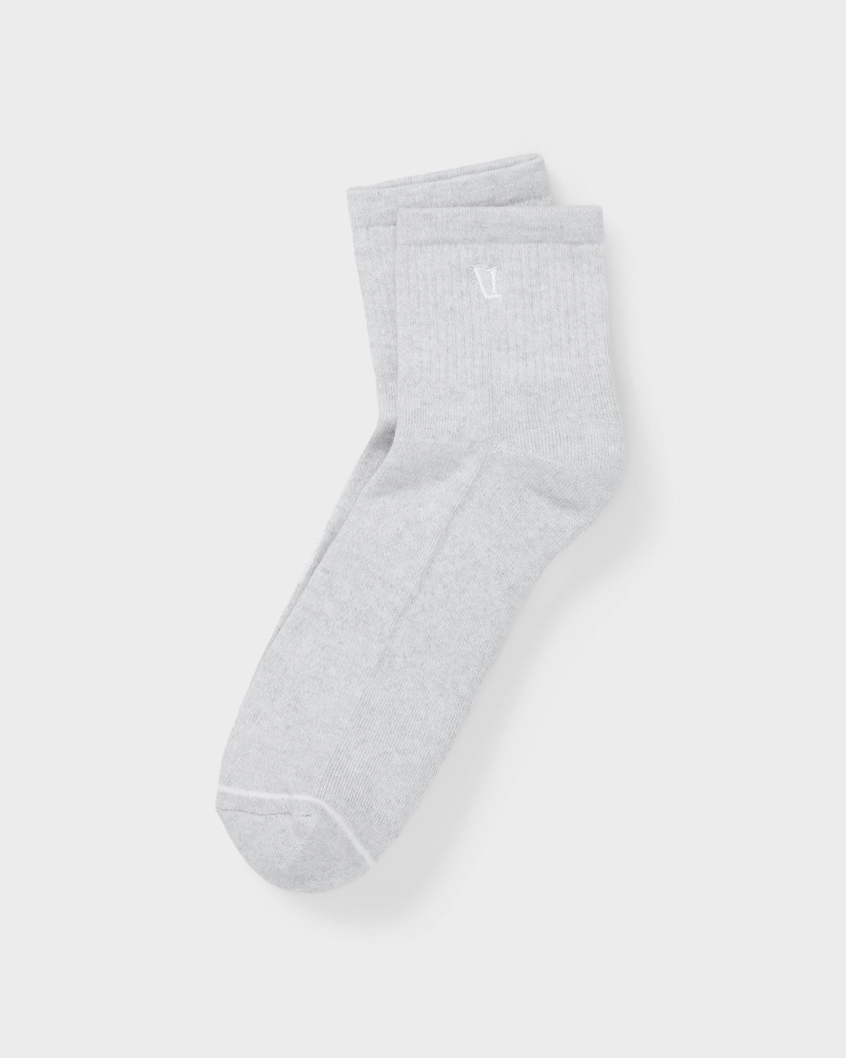 Quarter Crew V1 Sock 2.0 White Heather Grey Crew Socks | Vuori discount - US 1655