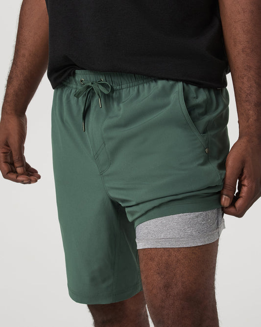 Kore Short Lined 9" Men's Agate Green Tonal Shorts | Vuori shop - US 2581