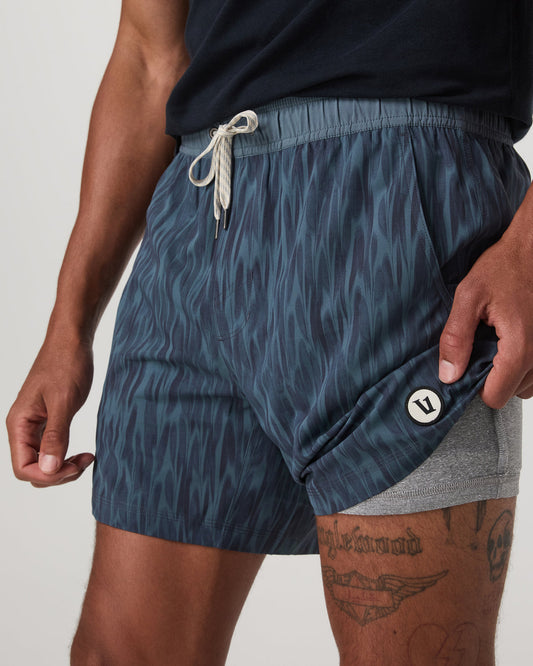 Kore Short Lined 5" Men's Blue Sea Pampas Fit Shorts | Vuori for sale - US 5872