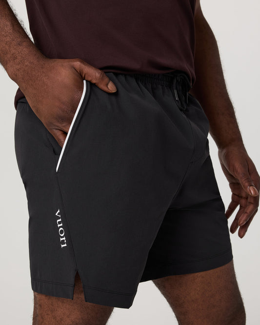 Crosscourt Short Unlined 7" Men's Black Tennis Shorts | Vuori discount - US 4735