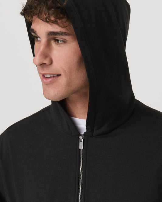 Coronado Full Zip Hoodie 2.0 Men's Black Heather Jacket | Vuori outlet - US 8908