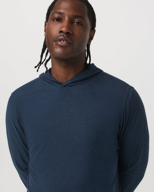 Strato Tech Hoodie Men's Navy Workout Hoodie | Vuori sale - US 8361
