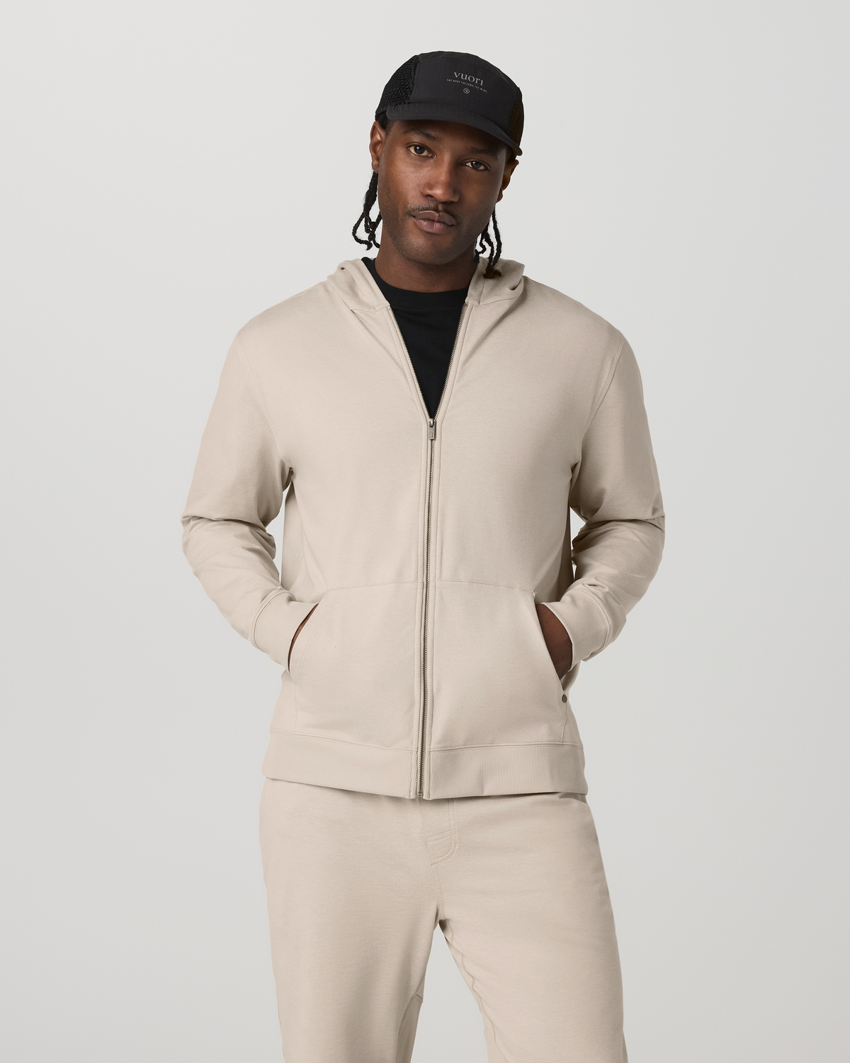 Men's Coronado Full Zip Hoodie 2.0 Limestone Heather | Vuori sale - US 1732