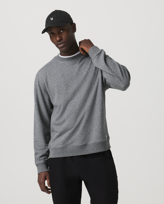 Cypress Vintage Crew Men's Heather Grey Fleece Pullover | Vuori onsale - US 8128