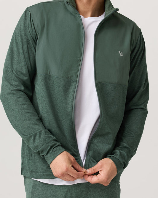 Men's Sunday Element Track Jacket Agate Green Heather | Vuori for sale - US 7729