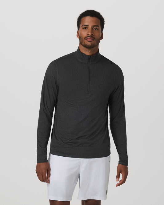 Ease Performance Half Zip 2.0 Charcoal Heather | Vuori outlet - US 8791