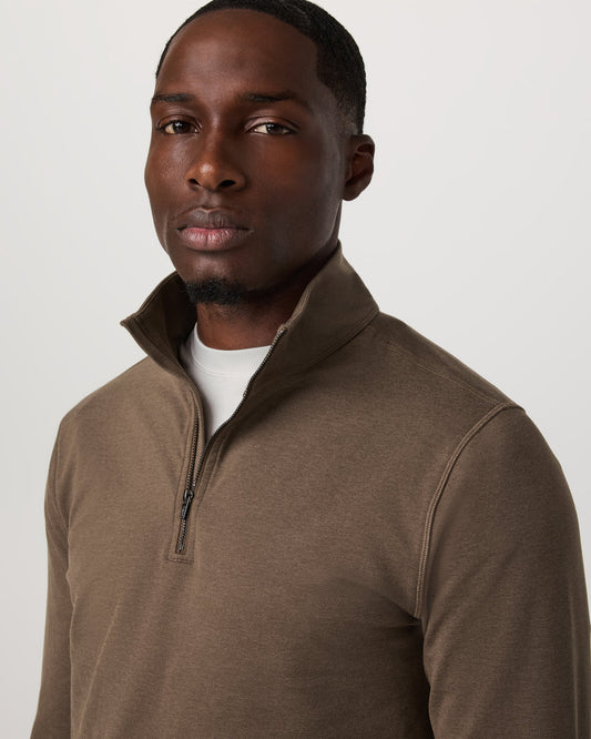 Coronado 1/2 Zip Men's Espresso Heather Pullover | Vuori onsale - US 1717