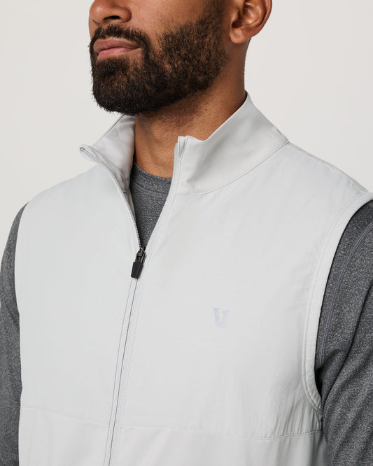Sunday Element Vest Men's Frost Grey Full Zip Vest | Vuori online - US 7253