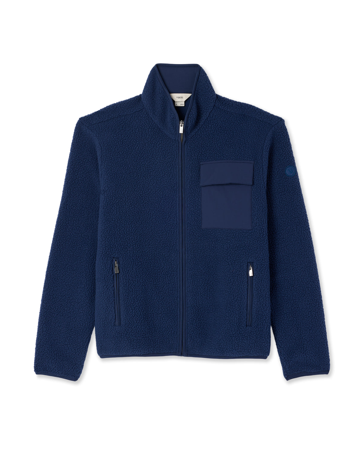 Alpine Fleece Full Zip Men's Blue Coast Mock Neck Jacket | Vuori for sale - US 6574