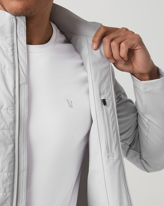 Sunday Insulated Hybrid Jacket Men's Frost Grey Jacket | Vuori discount - US 7184