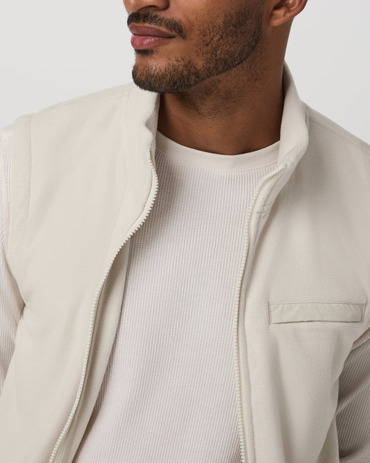 Aspen Vest Men's Mushroom Zip-Up Fleece Vest | Vuori shop - US 6942