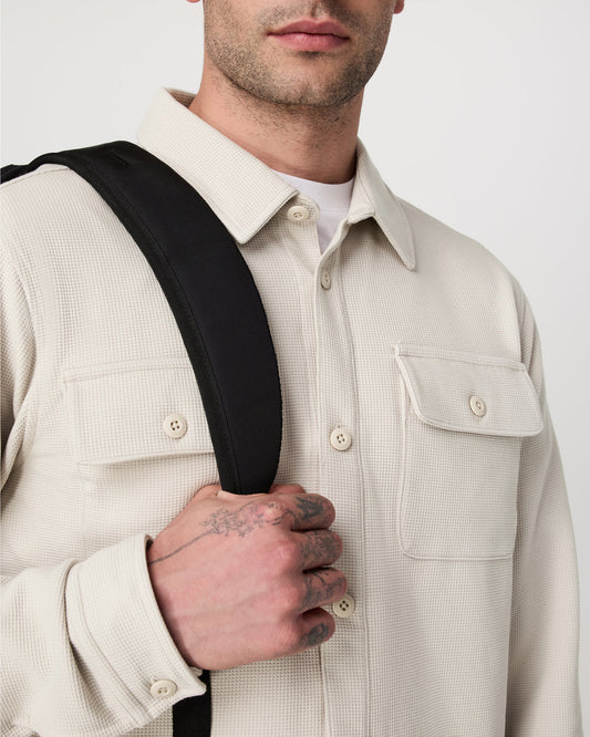 Waffle Shirt Jacket Men's Mushroom Waffle Knit Top | Vuori onsale - US 9656