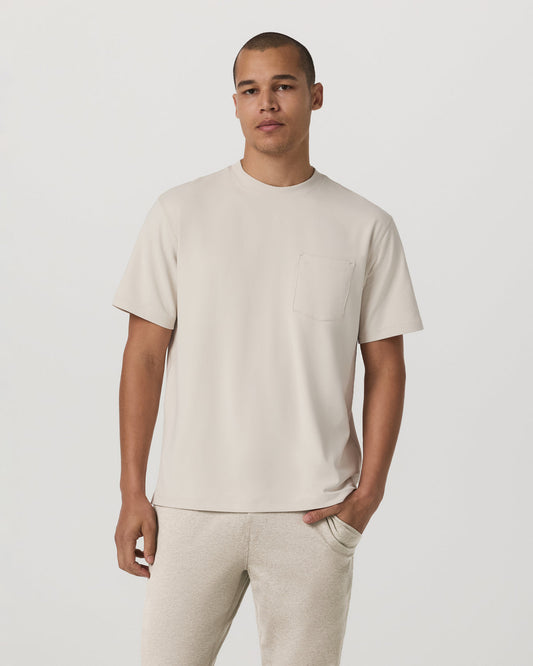 Men's Short Sleeve Ponto Pocket Tee - Relaxed Fit Bone | Vuori sale - US 5647