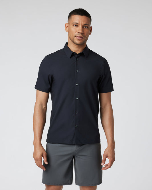 Short-Sleeve Manhattan Button Down Black | Vuori onsale - US 7755