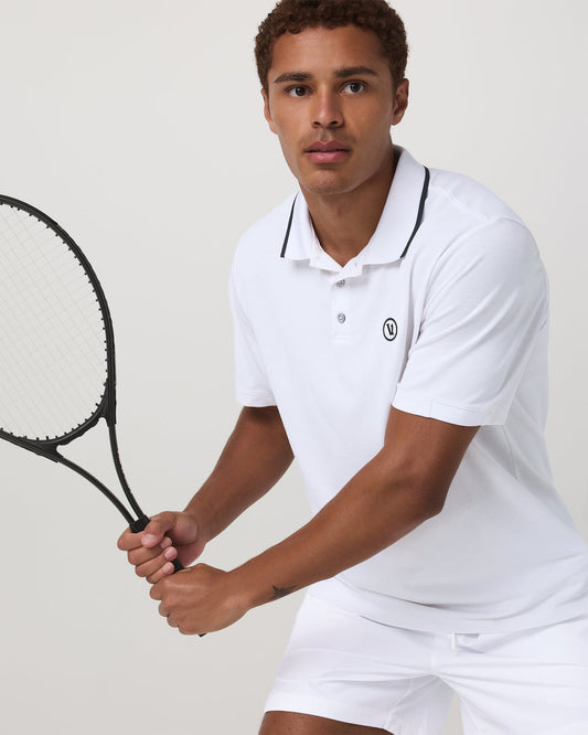 Short Sleeve Gamepoint Polo 2.0 Men's White Polo Shirt | Vuori onsale - US 1133