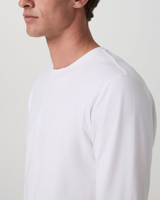 Long Sleeve Tuvalu Tee Men's Lightweight White Shirt | Vuori outlet - US 3060