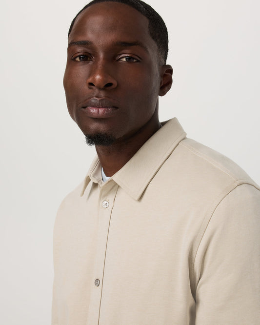 Long Sleeve Knit Oxford Button Down Men's Trench Shirt | Vuori shop - US 1186