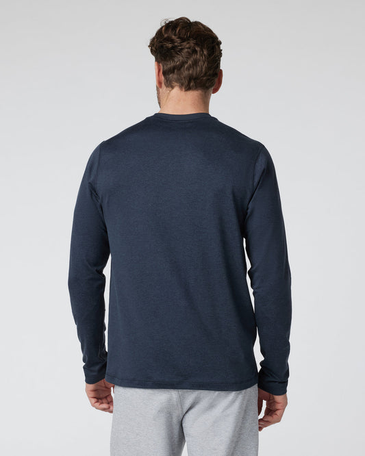 Long Sleeve Ponto Performance Tee Midnight Heather | Vuori for sale - US 9916