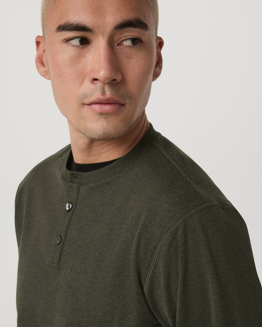 Long Sleeve Coronado Henley - Relaxed Oregano Heather | Vuori sale - US 3798