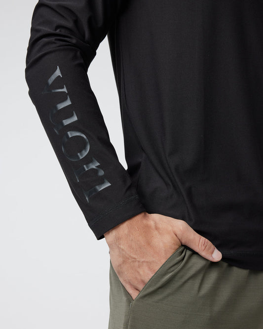 Long Sleeve Strato Graphic Tee Black Workout Tee | Vuori discount - US 1355