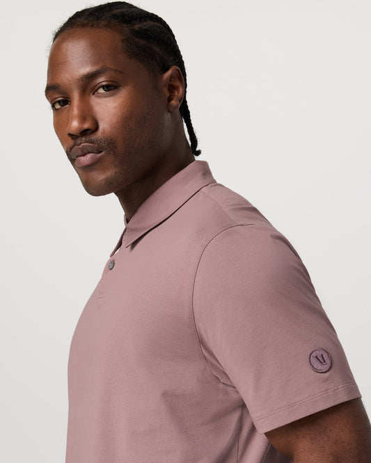 Short Sleeve Feather Polo Zion Rose | Vuori online - US 2963