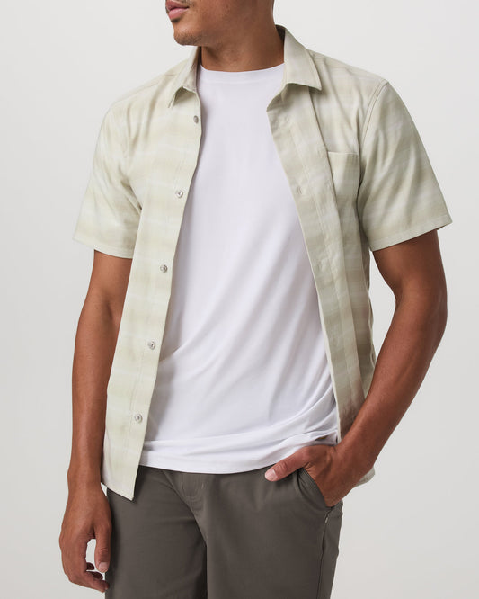 Men's Short Sleeve Plaid Button Down Shirt Sandalwood | Vuori onsale - US 1958