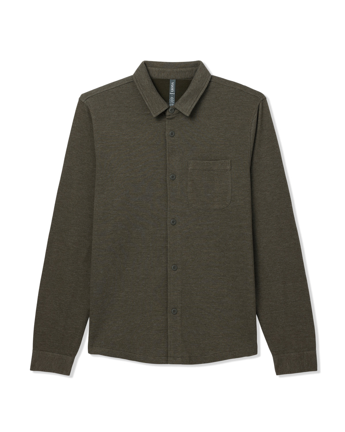Jeffreys Overshirt Men's Olive Heather Button-Up Shirt | Vuori discount - US 8513