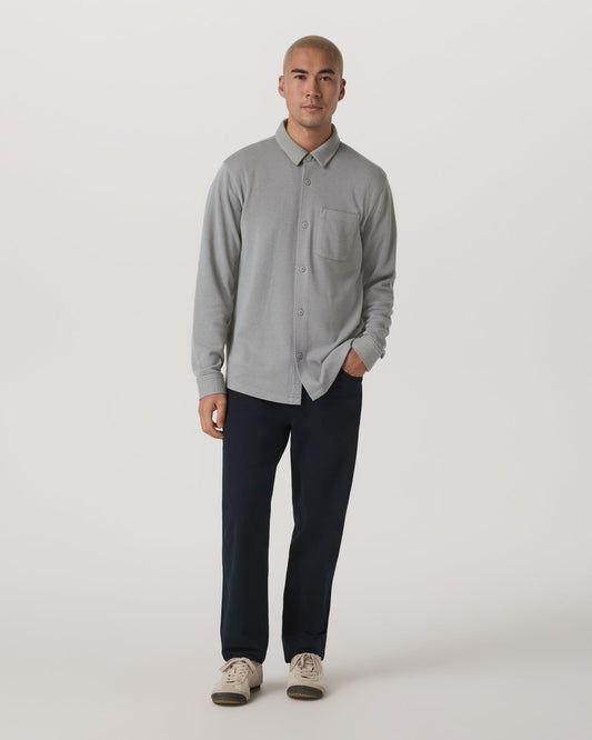 Jeffreys Overshirt Men's Grey Button-Up Shirt | Vuori onsale - US 5374