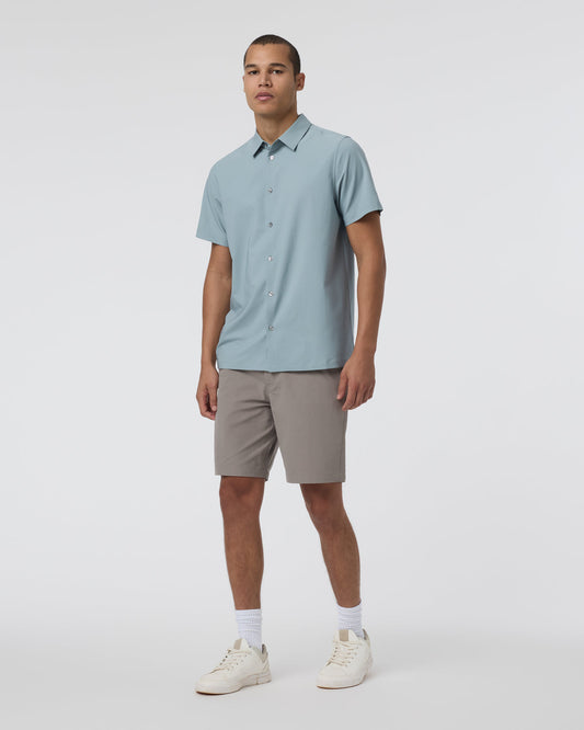 Short Sleeve Manhattan Button Down Men's Mist Shirt | Vuori onsale - US 1668
